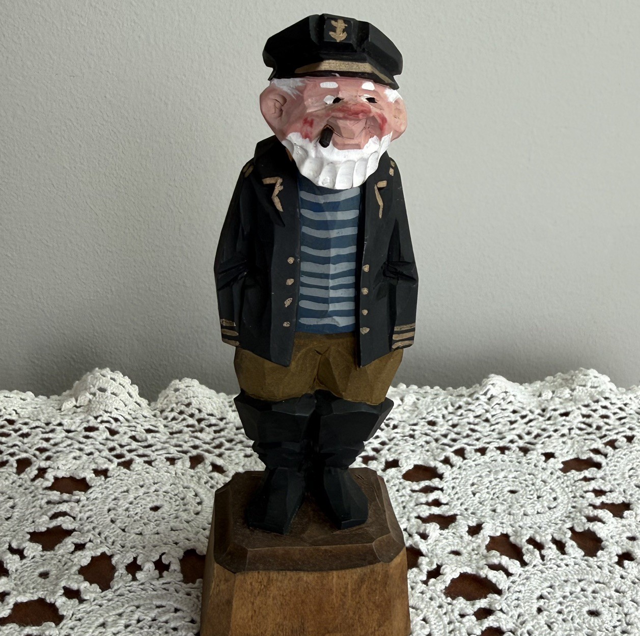 Vintage Al Davidson Wood Carving 6.5\