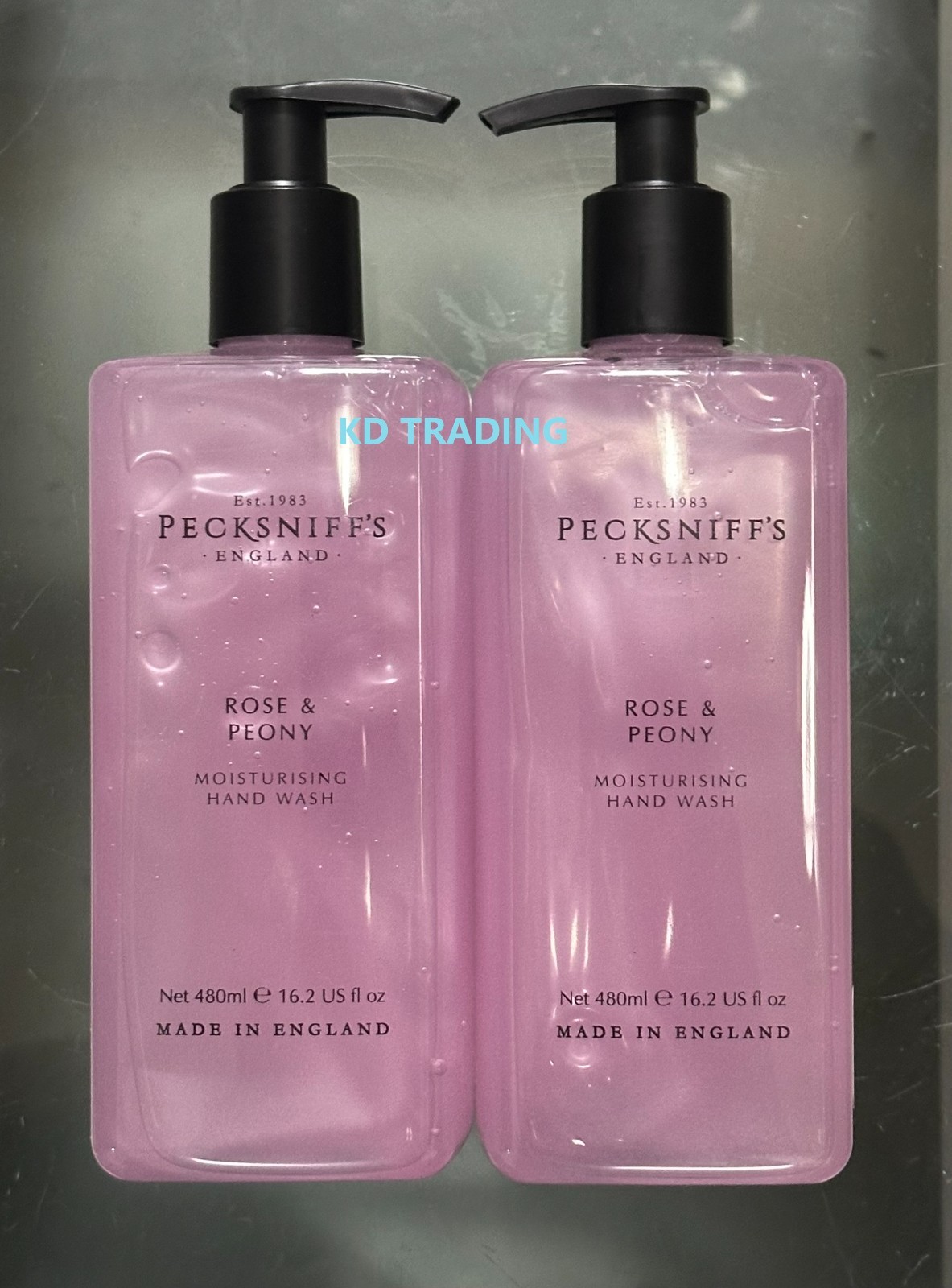 2-Pk PECKSNIFF\'S ENGLAND ROSE & PEONY Moisturizing SOAP-FREE Fragrance HAND WASH