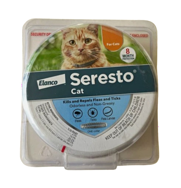 Seresto Cat  and Kitten Flea & Tick Collar Up to 8 Months Odorless Non-Greasy
