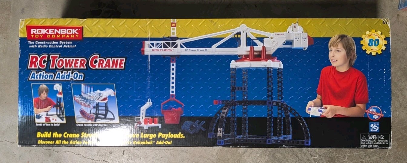 Rokenbok RC Tower Crane Action Add On NIB Rokenbok Toy Co 80 pieces Sealed Rokenbok RC Tower Crane Action Add On NIB Rokenbok Toy Co 80 pieces Sealed