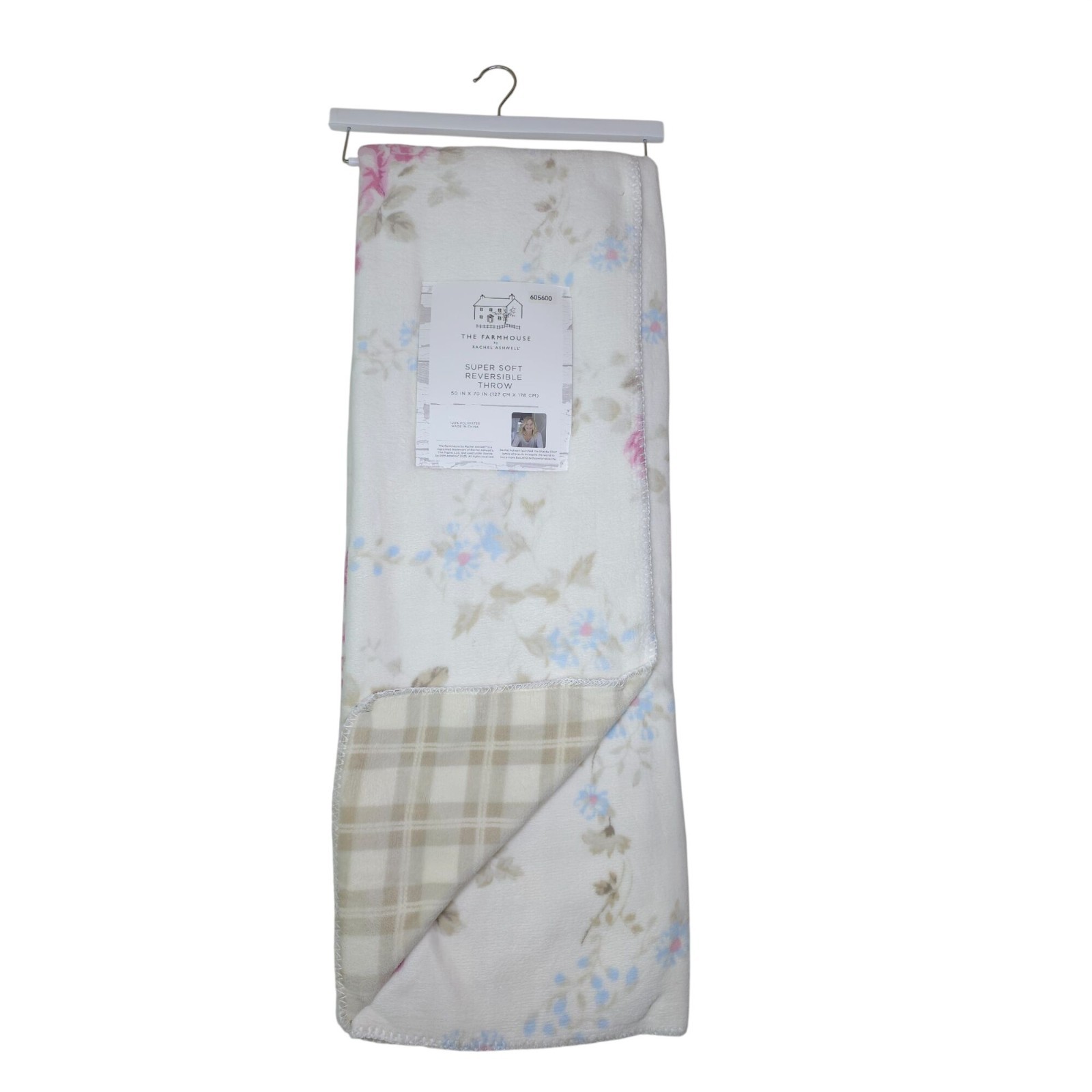 The Farmhouse By Rachel Ashwell Super Soft Reversible Throw 50\