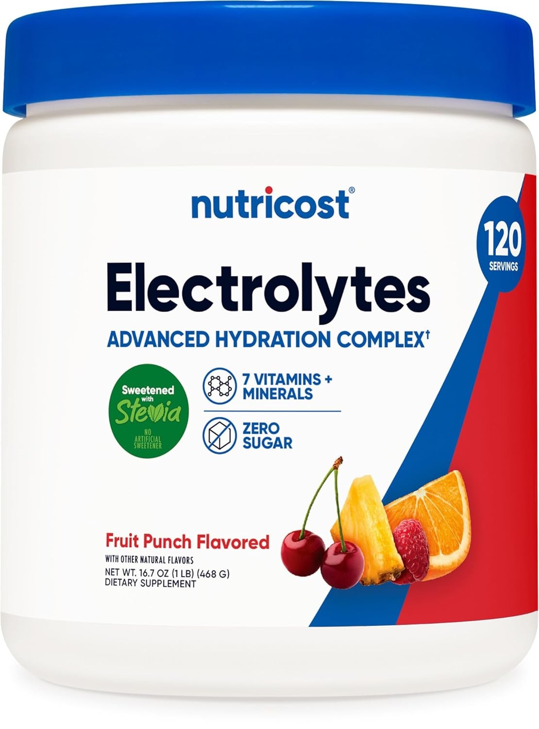 Nutricost Electrolyte Complex Powder (120 Servings, Fruit Punch) - Hydration Sup