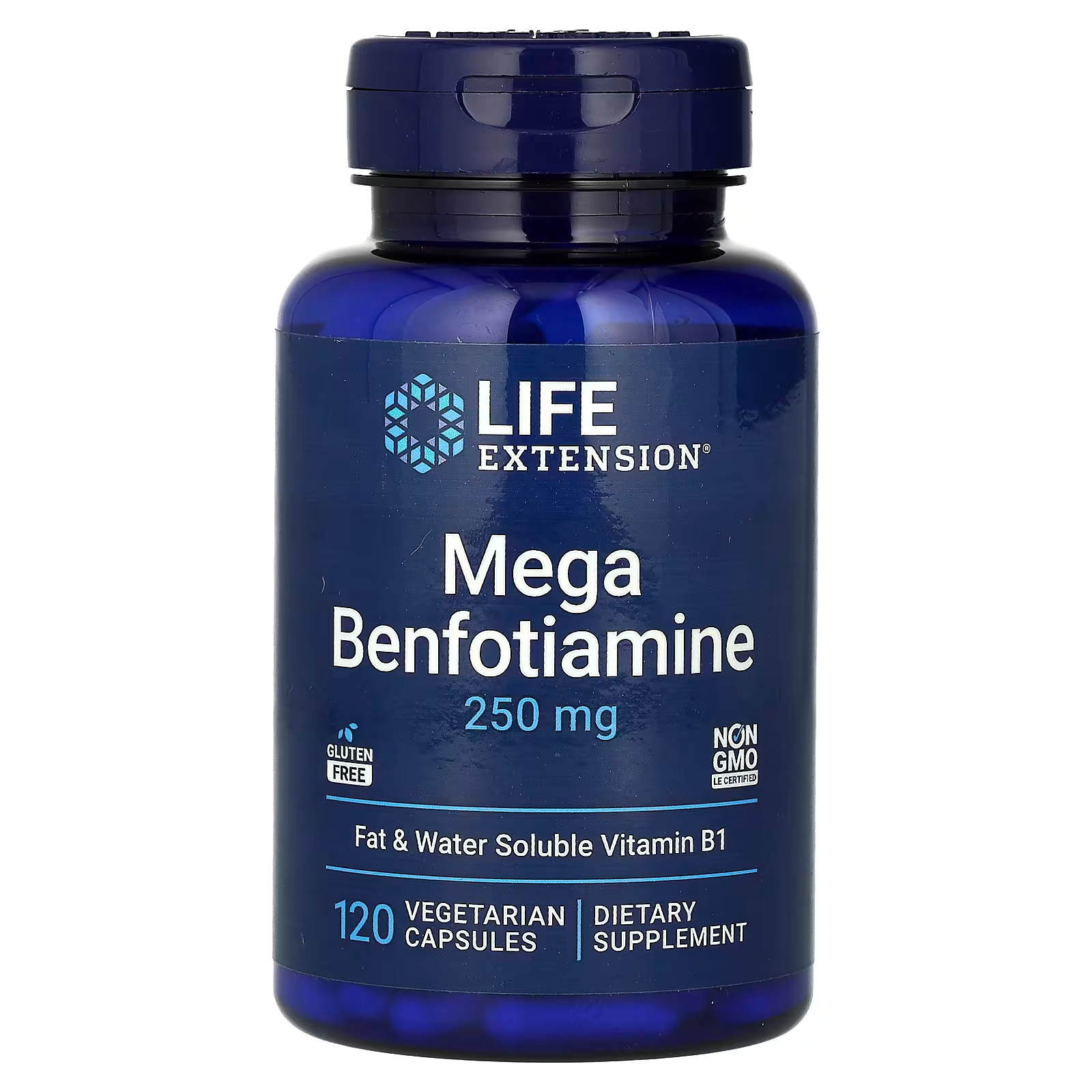 Life Extension Mega Benfotiamine 250 mg 120 Vegetarian Capsules