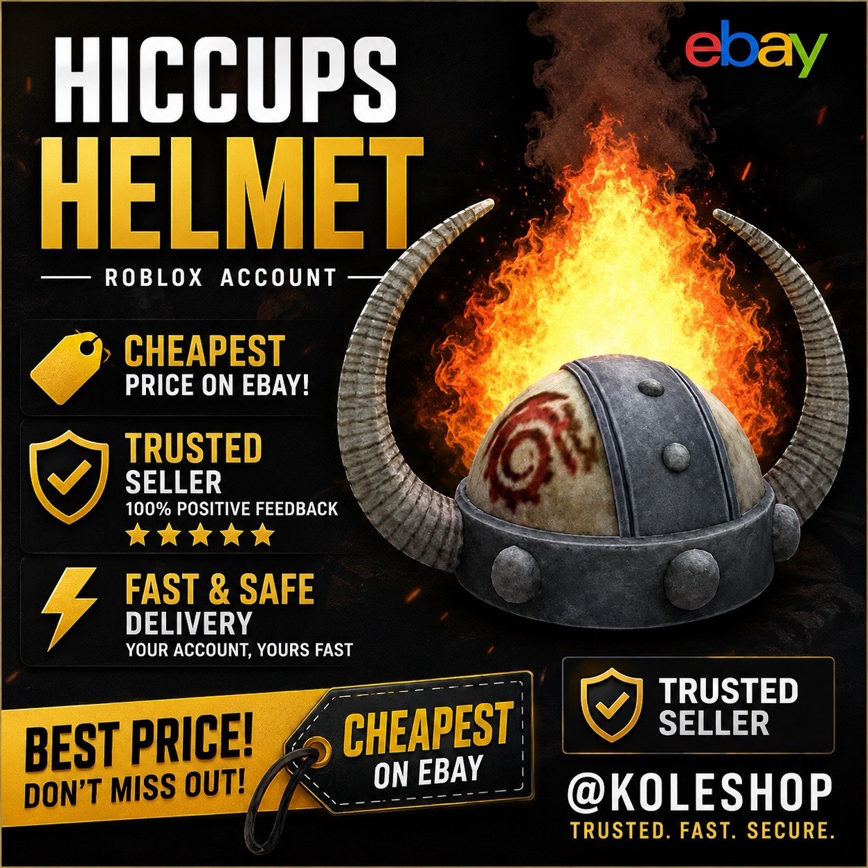 Hiccups Helmet ACCT | Cheapest on Market | READ DESC 💲 | Hiccups Helmet ACCT | Cheapest on Market | READ DESC 💲 |