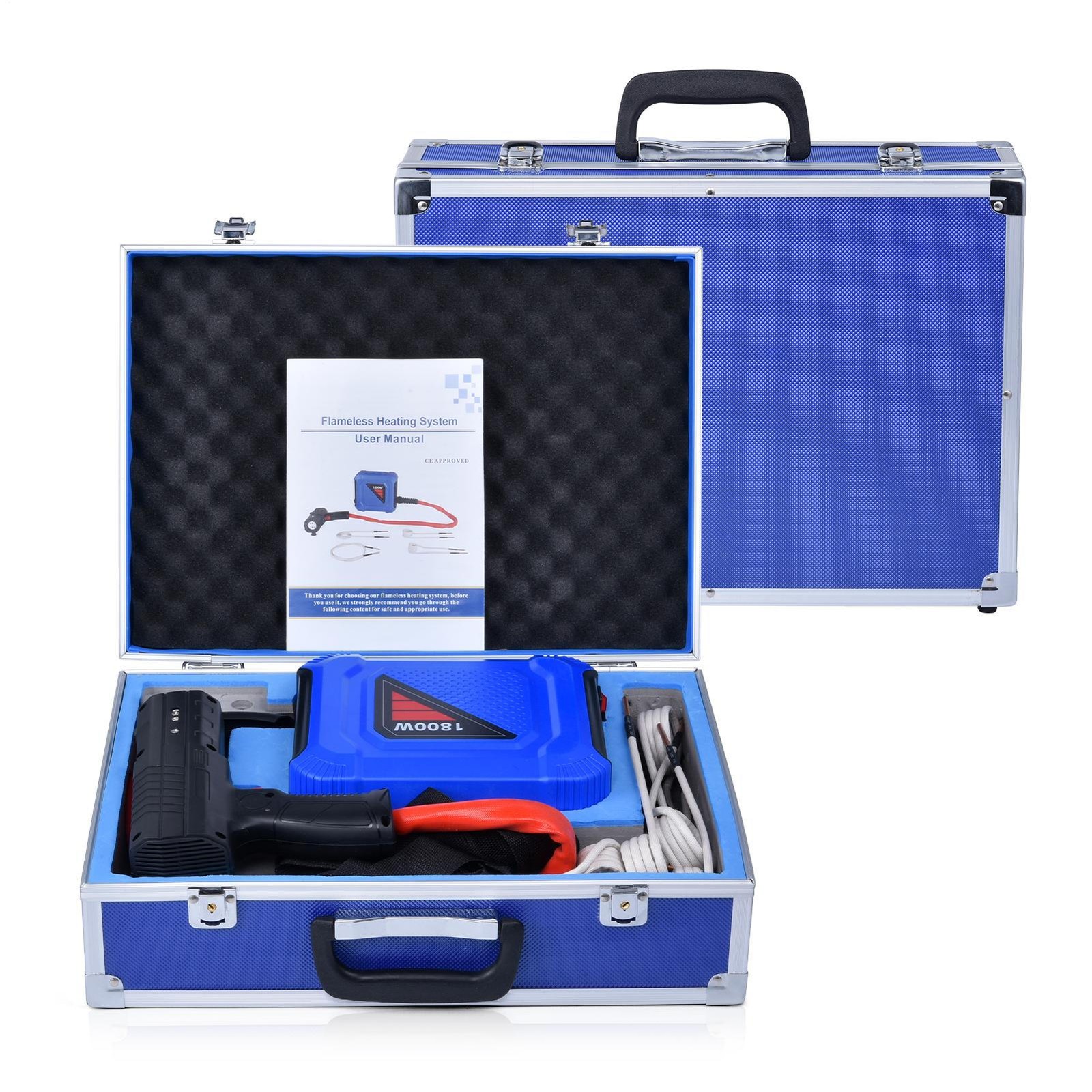 Magnetic Induction Heater Auto Flameless Heating Bolt Removal Tool 1800W 12Coils