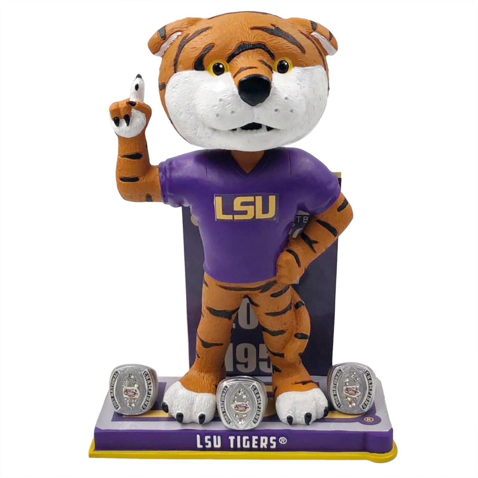 Mike the Tiger LSU Tigers Mascot NCAA Football National Champions Bobblehead Mike the Tiger LSU Tigers Mascot NCAA Football National Champions Bobblehead