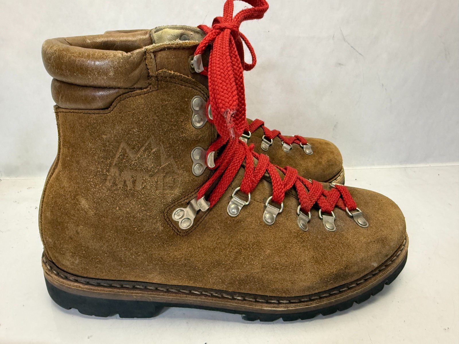 Vintage S Moritz Montagna MT10 Brown Suede 80\'s Mens Hiking Outdoorsman Boots 10 Vintage S Moritz Montagna MT10 Brown Suede 80\'s Mens Hiking Outdoorsman Boots 10