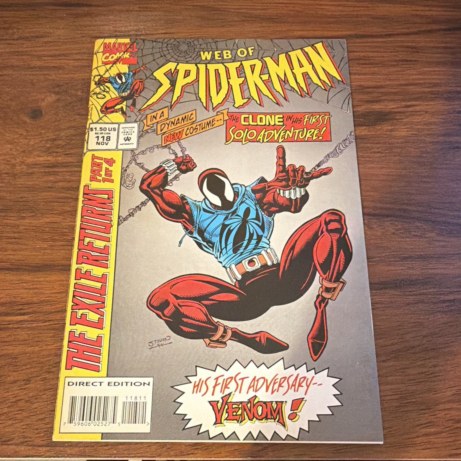 Marvel Web of Spider-Man #118 1st App of Ben Reilly as Scarlett Spider NM Marvel Web of Spider-Man #118 1st App of Ben Reilly as Scarlett Spider NM