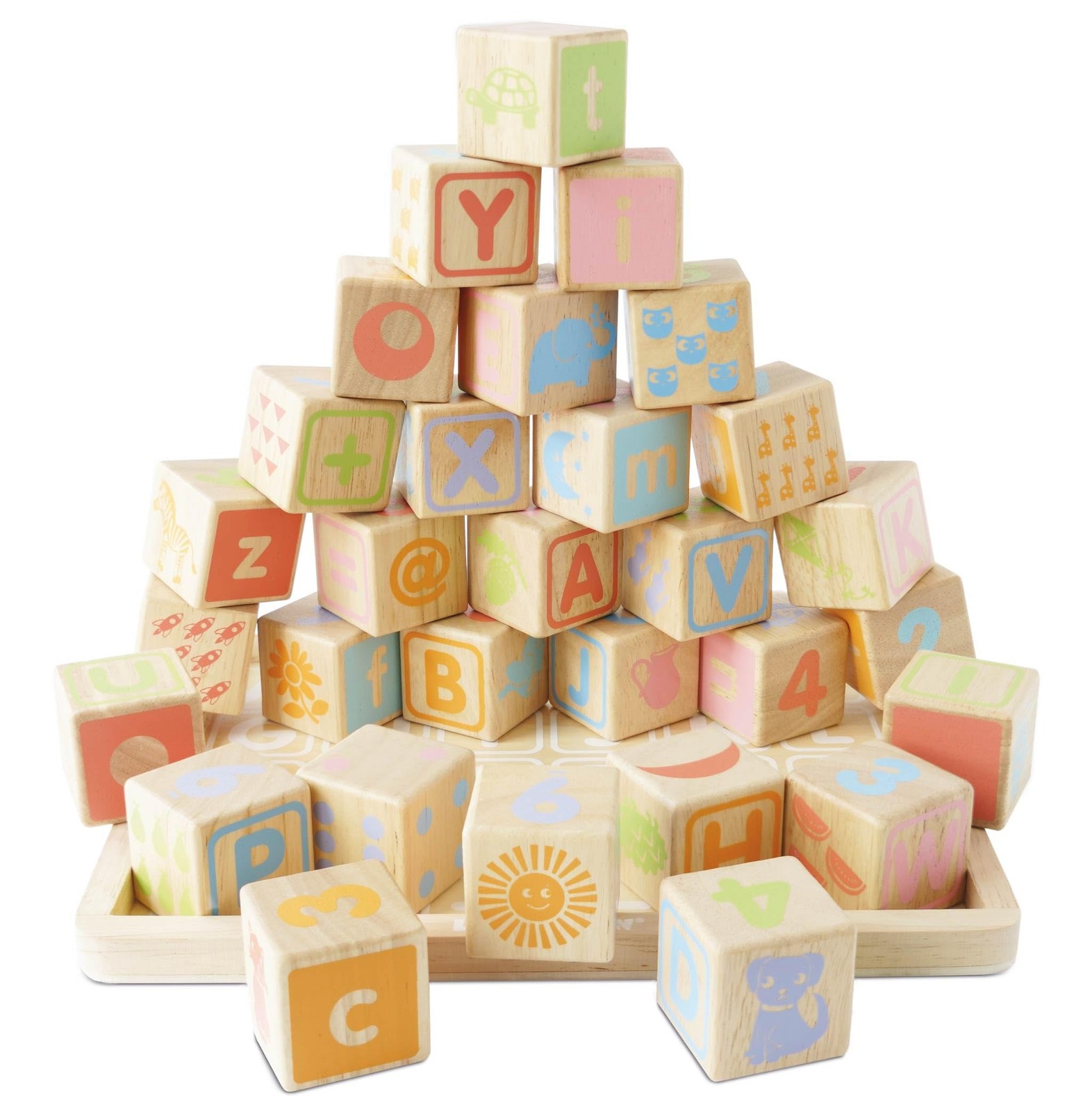 Le Toy Van - Petilou Wooden Educational ABC Wooden Blocks | Educational Wood ...