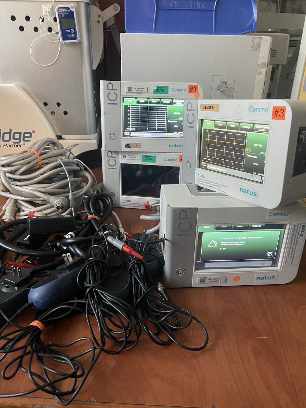 Natus Integra Camino ICP CAM02 Monitoring System With Cam Cable And Power Supply