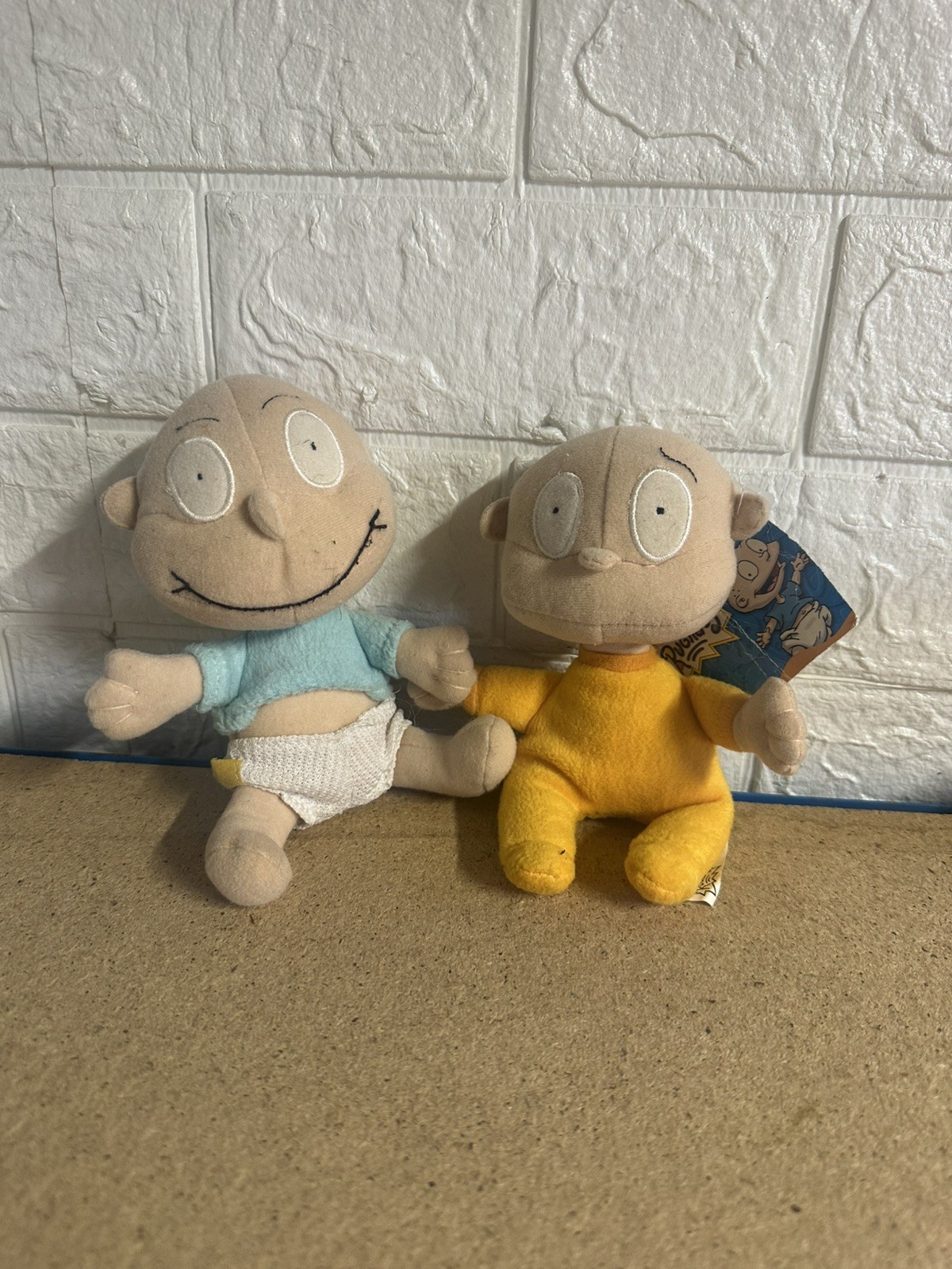 Vintage Rugrats Tommy & Dill Pickles Plush Toy Lot 2001 