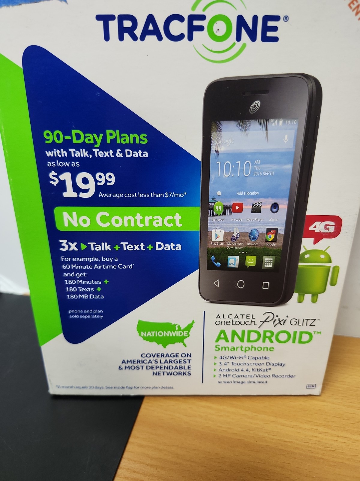 TRACFONE Alcatel One Touch Pixi Glitz A463BG New TRACFONE Alcatel One Touch Pixi Glitz A463BG New