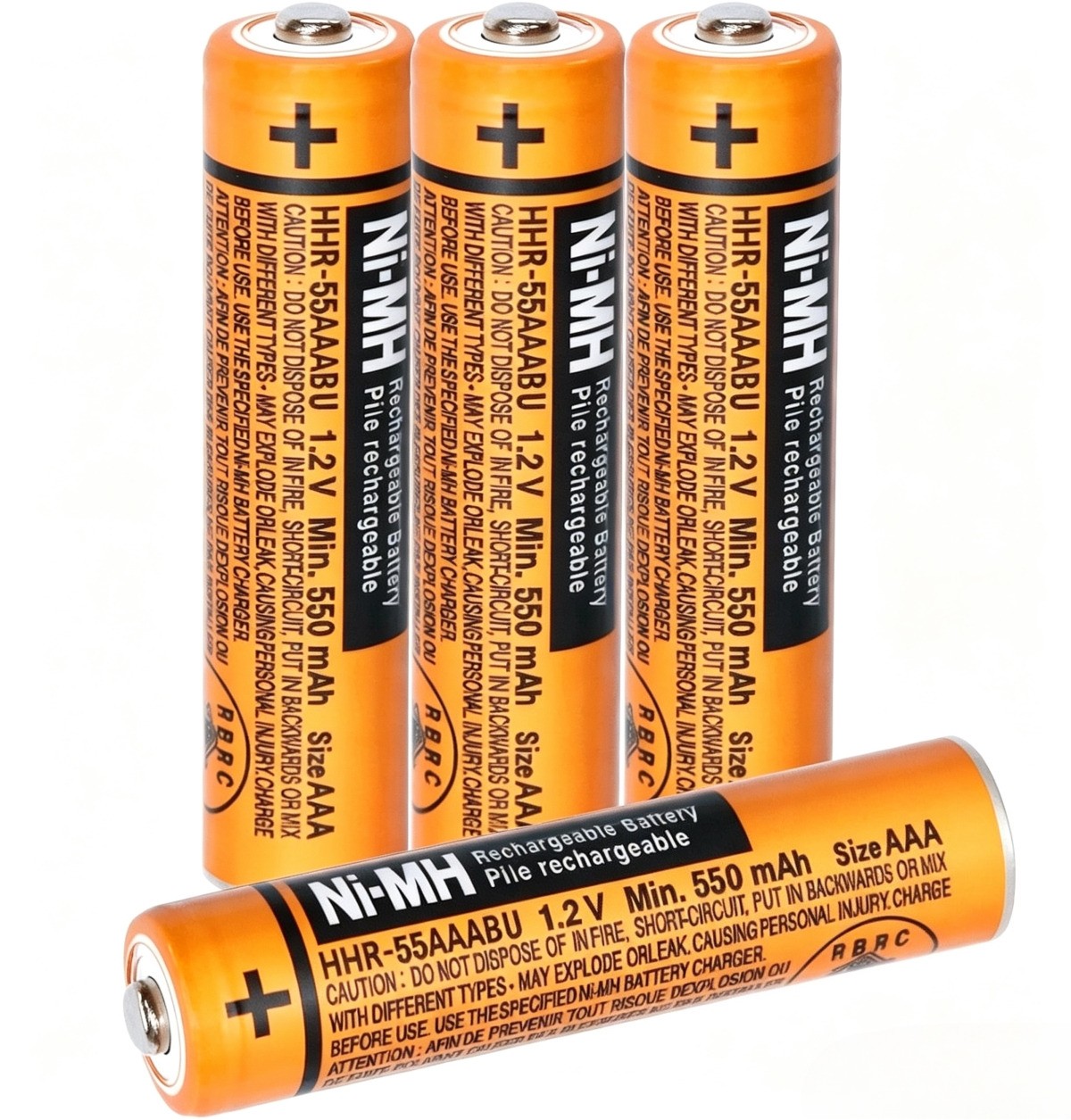 4~20PCS 550mAh 1.2V AAA NI-MH Rechargeable Cordless Phones Battery for Panasonic