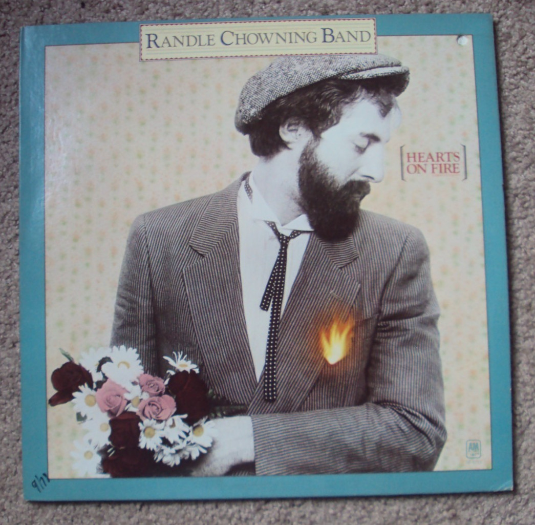 RANDLE CHOWNING Hearts On Fire LP white promo label Ozark Mountain Daredevils