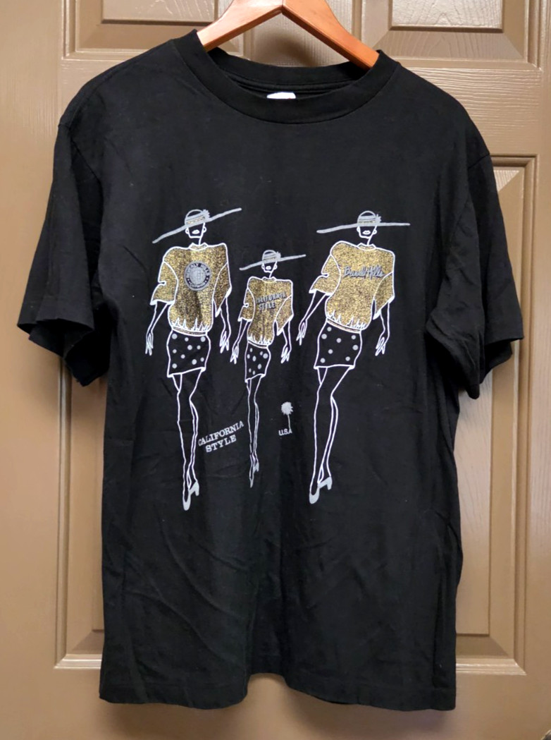Vintage 90s Hollywood California Fashion T Sz XL Single Stitch Big Bear Tag Vintage 90s Hollywood California Fashion T Sz XL Single Stitch Big Bear Tag