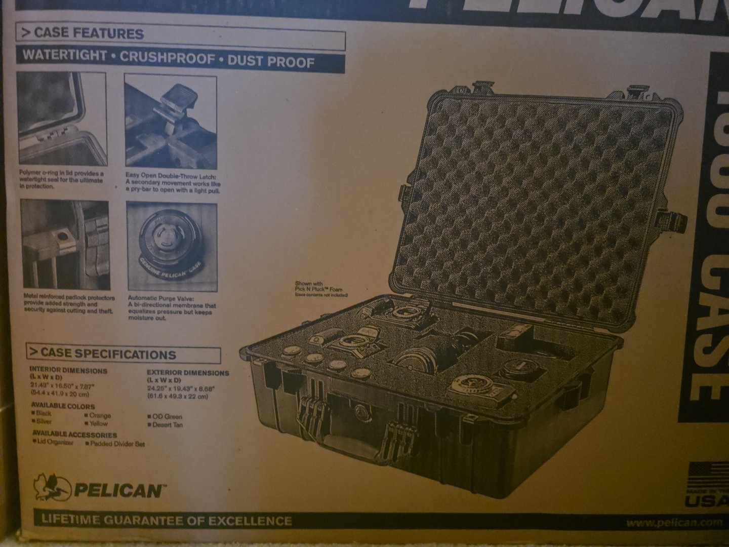 Pelican 1600 Protector Case - Black Pelican 1600 Protector Case - Black