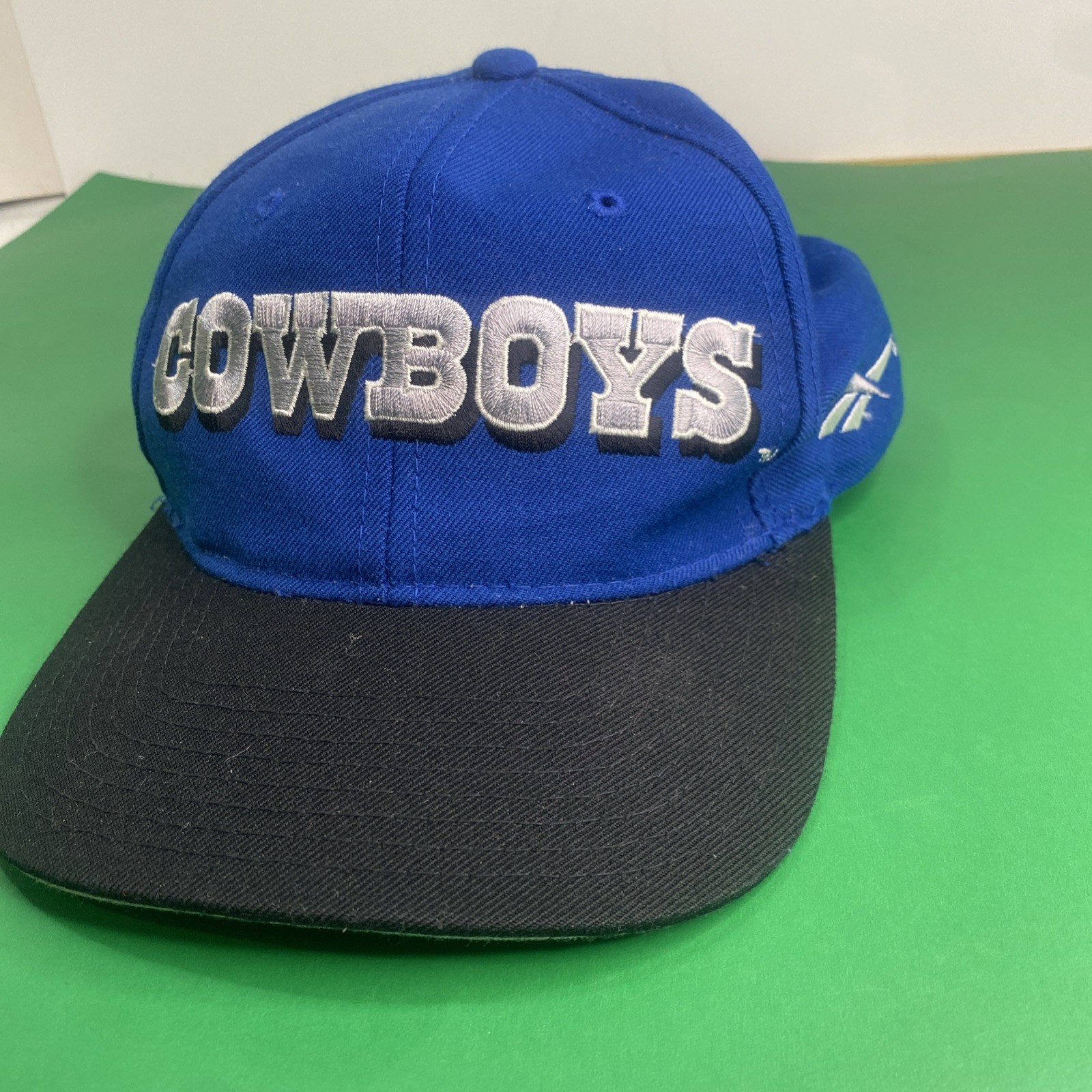 Vintage 90s Dallas Cowboys Reebok Snapback Hat Cap Spell Out NFL Pro Line Blue Vintage 90s Dallas Cowboys Reebok Snapback Hat Cap Spell Out NFL Pro Line Blue