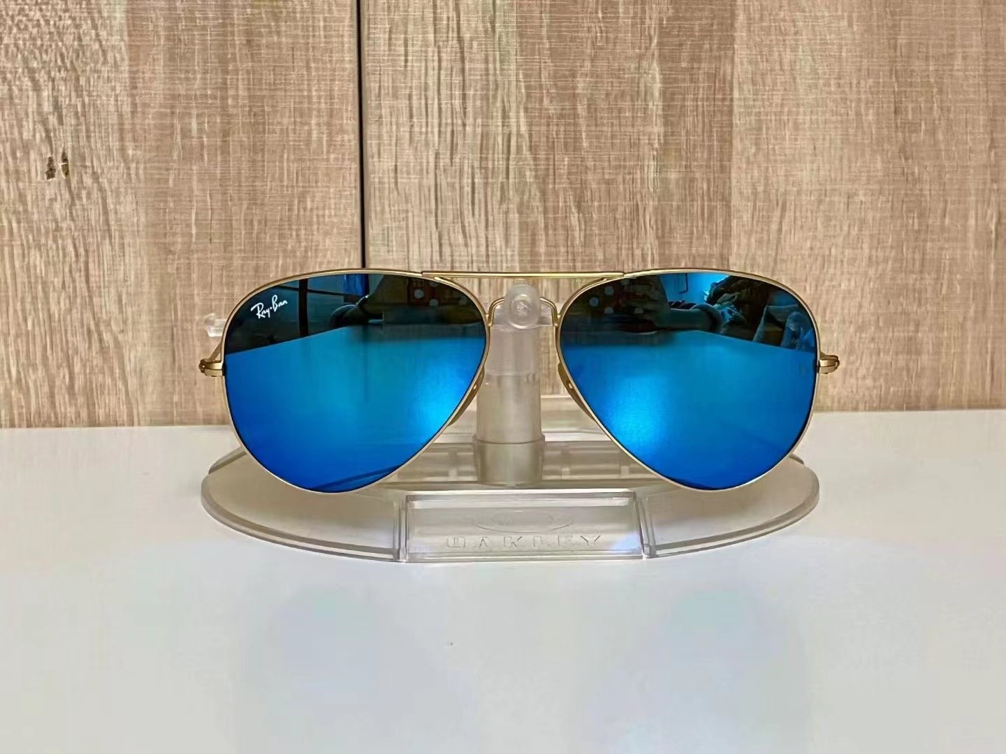 Ray Ban Aviator RB3026 Sunglasses Large 62mm Blue Lens/Gold Frame