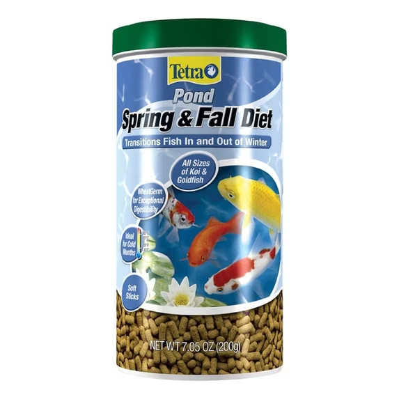 Pond Spring and Fall Fish Food 7.05 oz Diet for Goldfish and Koi Pond Spring and Fall Fish Food 7.05 oz Diet for Goldfish and Koi