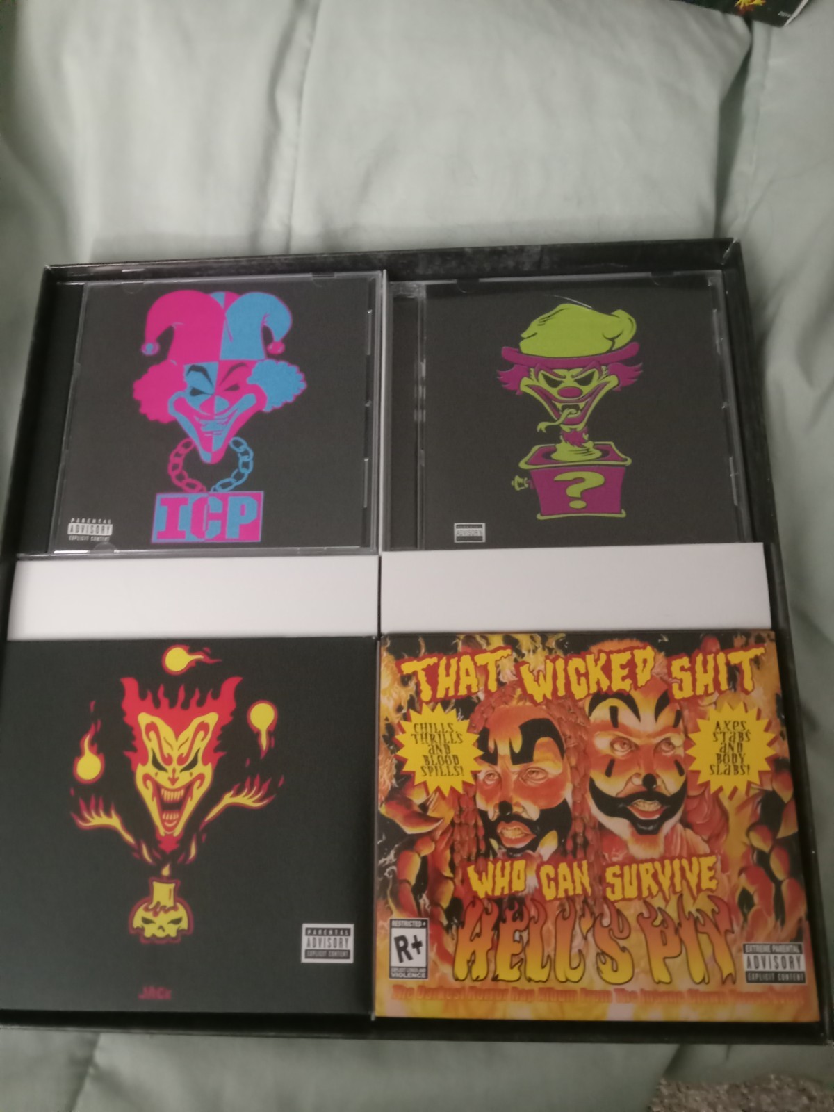 INSANE CLOWN POSSE FIRST 6 BOX SET ( opened) INSANE CLOWN POSSE FIRST 6 BOX SET ( opened)
