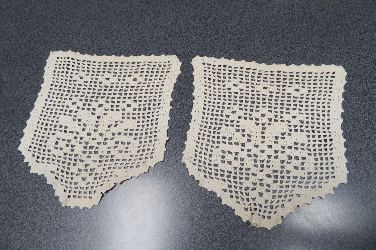 2 Hand Crocheted Panels