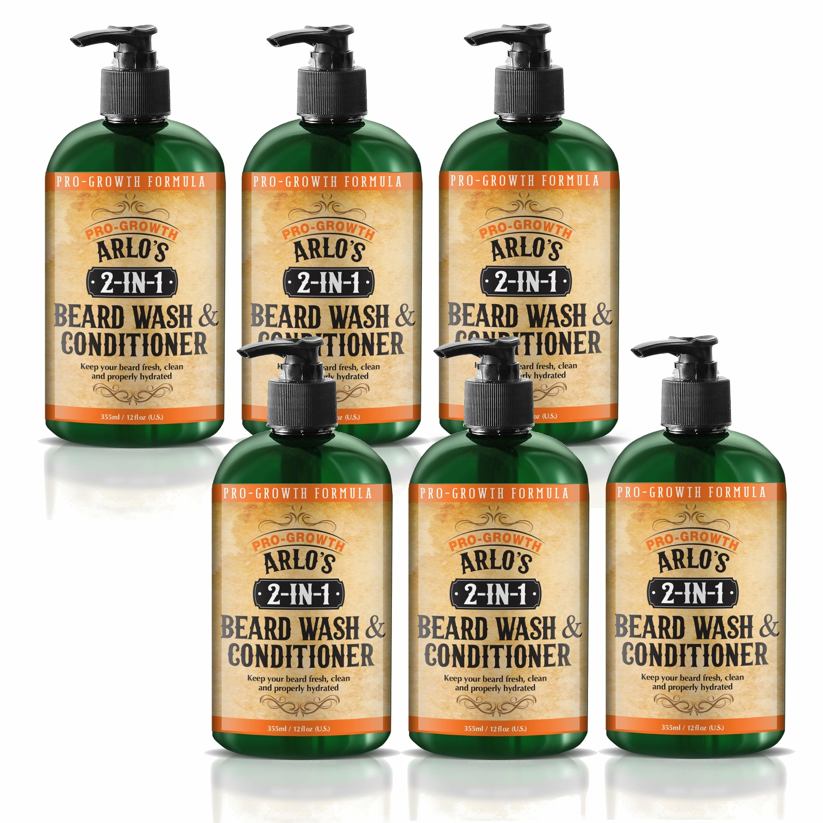 Arlo\'s 2-in-1 Beard Wash and Conditioner 12 oz. - Pro Growth Formula (6-PACK) Arlo\'s 2-in-1 Beard Wash and Conditioner 12 oz. - Pro Growth Formula (6-PACK)