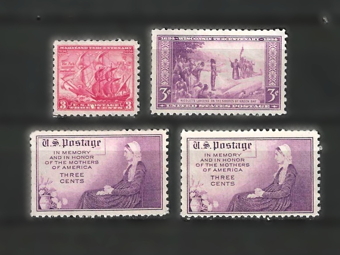 1934 US Commemorative year stamp set #736-739, MNH