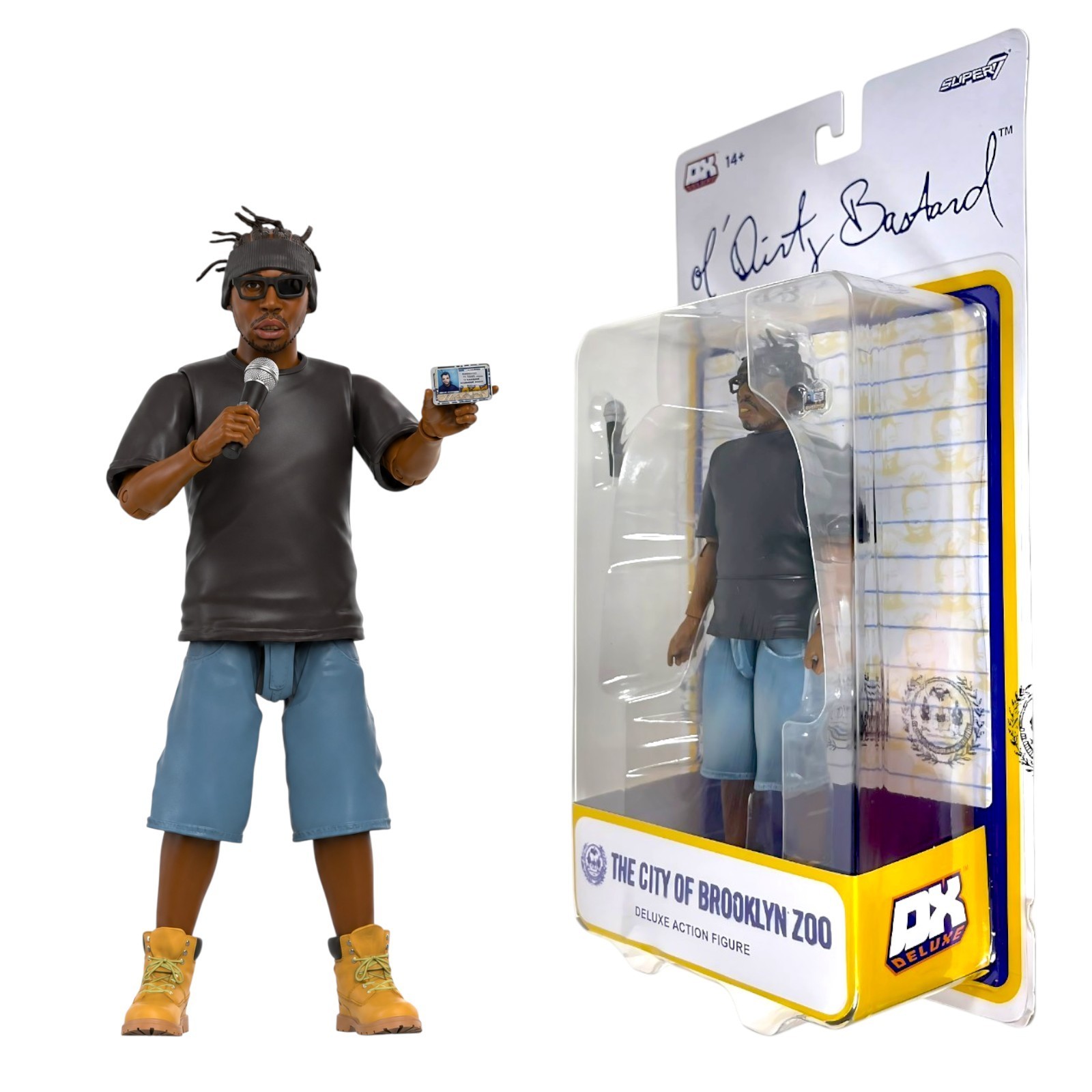 Super7 Ol\' Dirty Bastard ODB Deluxe Action Figure Wu-Tang Brooklyn Zoo New