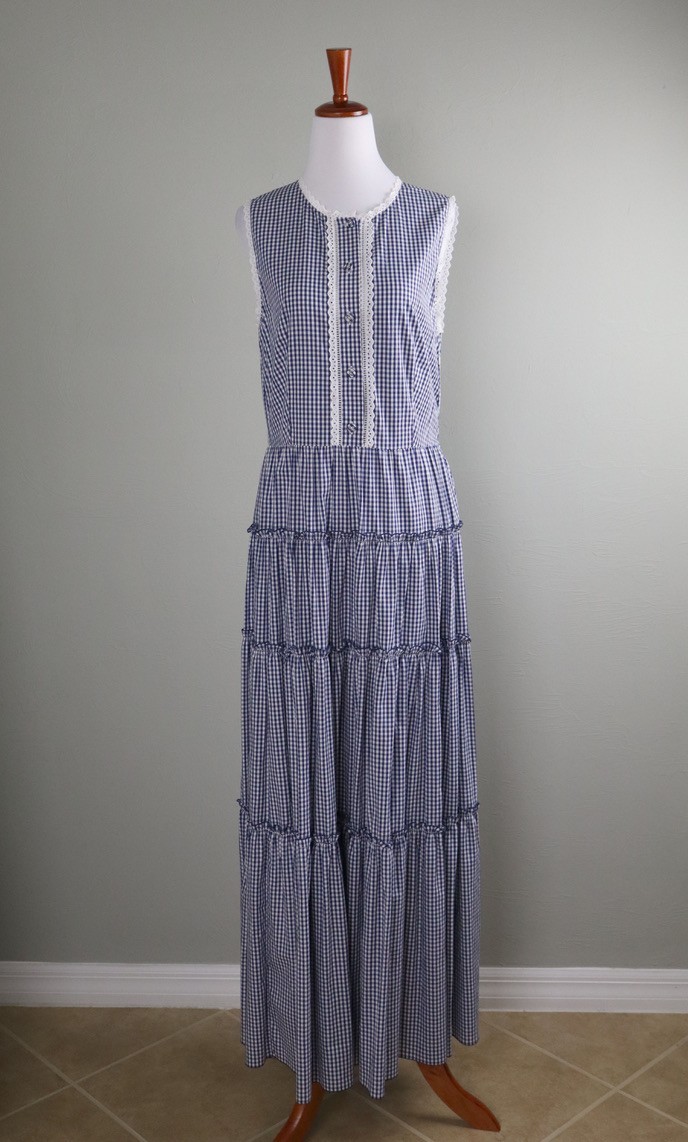 LORETTA CAPONI Firenze NWT $615 Patina Collection Check Gianna Dress Size Medium