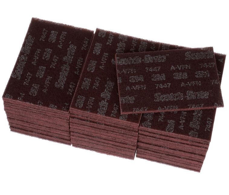 3M 7447 7447B Scotch-Brite™ Maroon Hand Pads, 60 PADS, \ 3M 7447 7447B Scotch-Brite™ Maroon Hand Pads, 60 PADS, \