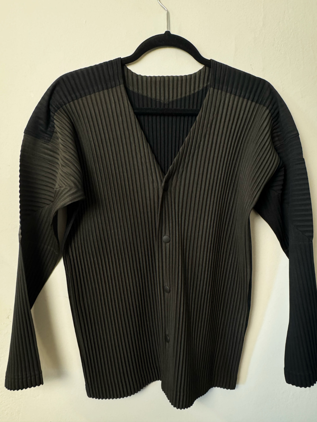 *Rare* Homme Plisse Issey Miyake Green and Black Cardigan Jacket Size 2