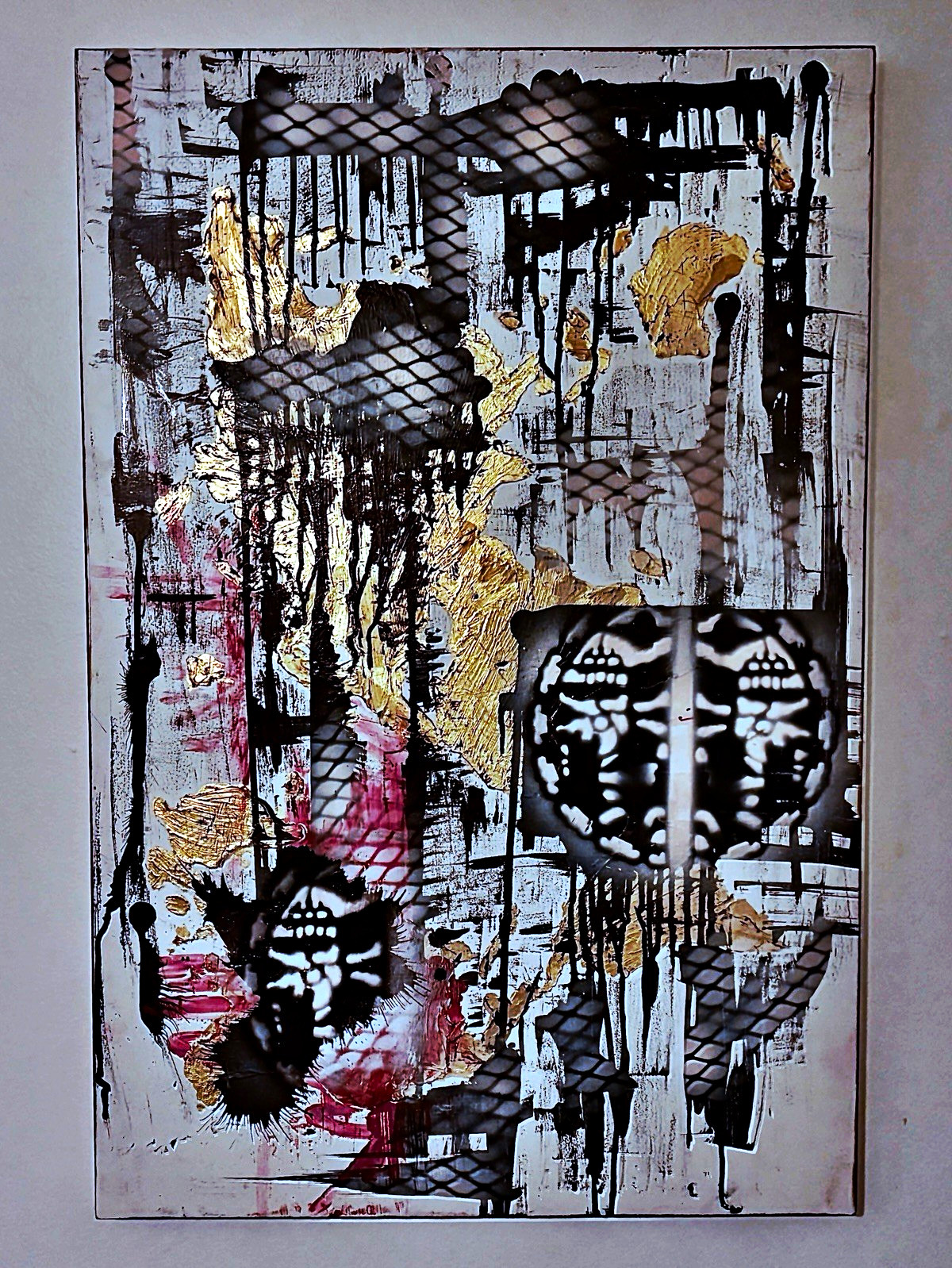 Abstract Mixed Media Style Painting - Unframed Single Piece Wall Art