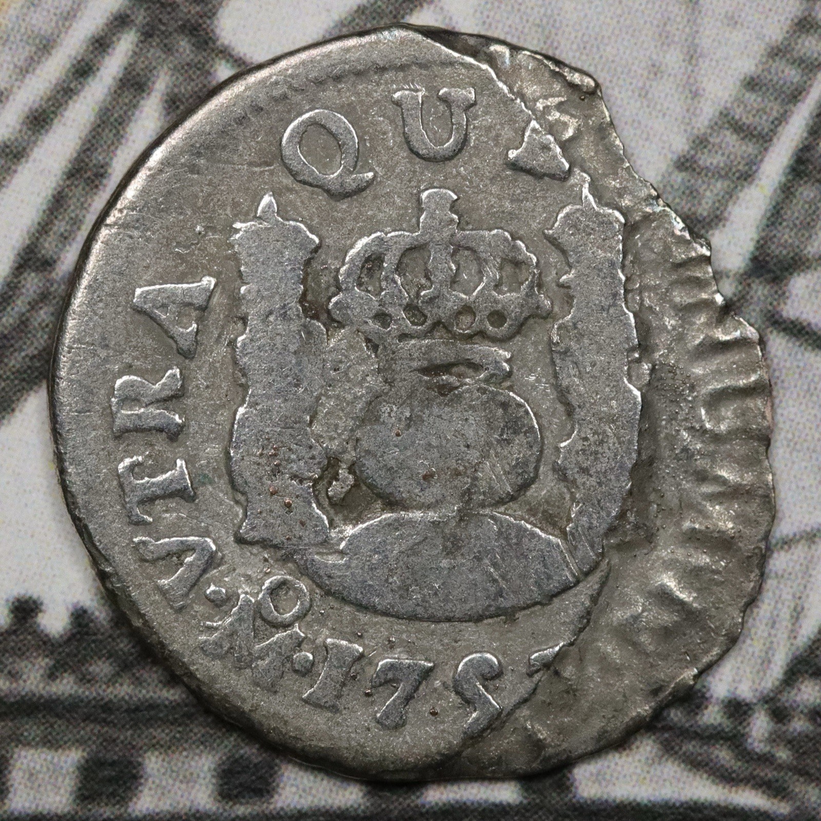 1757 Mo Mexico Pillar Silver 1/2 Real El Cazador Shipwreck Coin