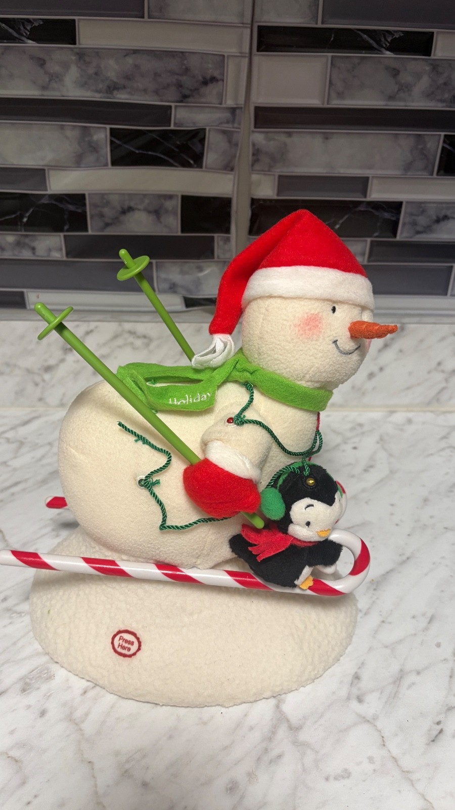 Hallmark 2012 Jingle Pals Animated Swooshin' Duo Singing Snowman Penguin
