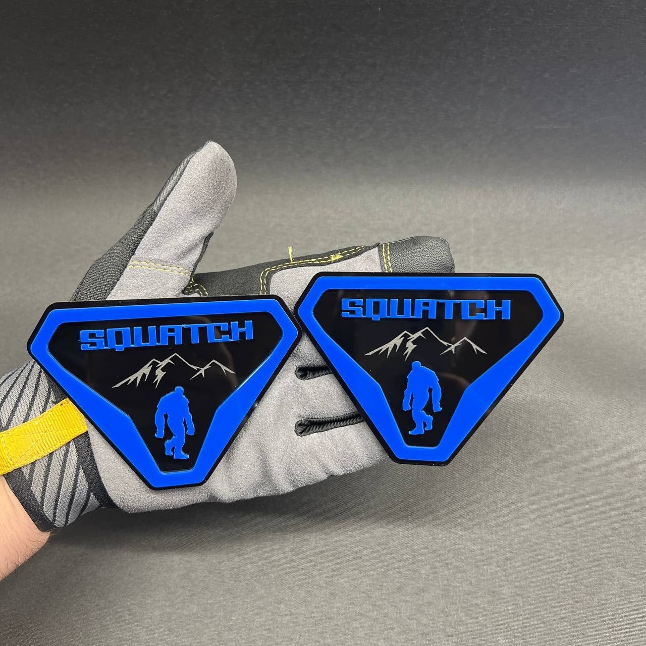 Car Fender Sasquatch Car Badge Fender Emblem Blue \ Black SUV OFF ROAD Decal 2X