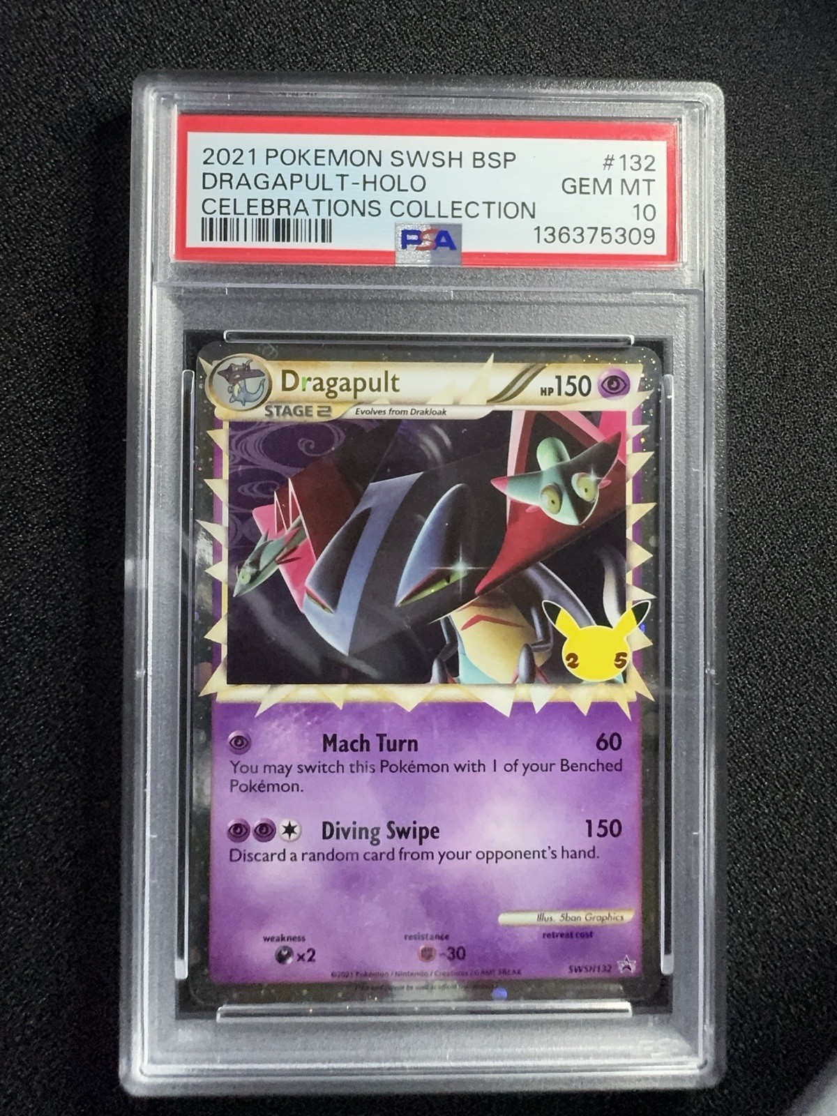 2021 Pokemon Black Star Promo Dragapult Prime PSA 10
