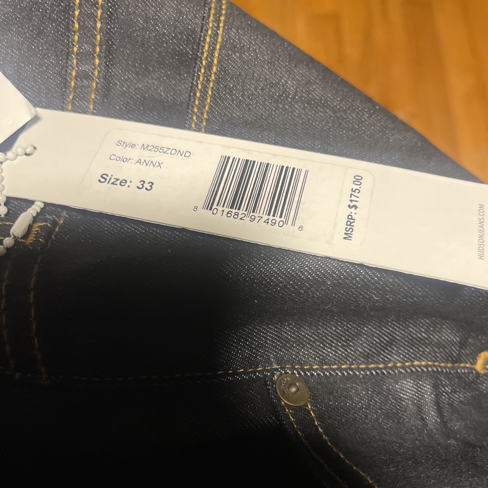 Hudson Byron Five Pocket Straight Jeans Blue Size 33 NM296ZZAW TRAC Hudson Byron Five Pocket Straight Jeans Blue Size 33 NM296ZZAW TRAC