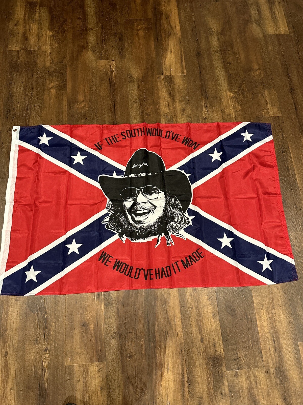 Vintage USA Hank Williams Jr Bocephus 3\'x5\' Concert Flag Banner Wild Streak Tour Vintage USA Hank Williams Jr Bocephus 3\'x5\' Concert Flag Banner Wild Streak Tour