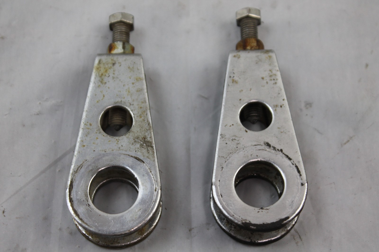1972 HONDA CB350F REAR AXLE CHAIN ADJUSTERS
