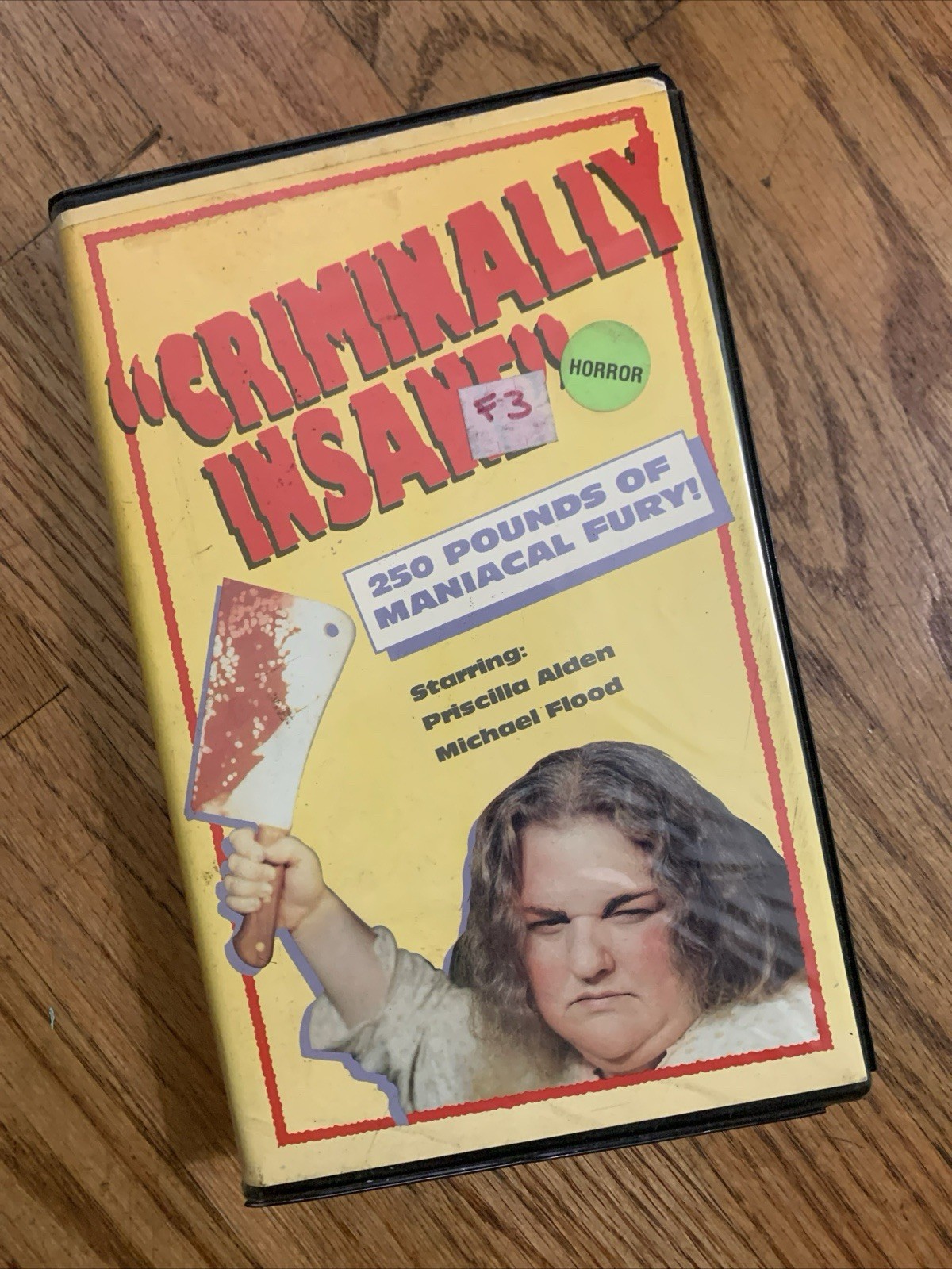 Criminally Insane VHS Clamshell Horror Cult Rare LUNCHMEAT Slasher Criminally Insane VHS Clamshell Horror Cult Rare LUNCHMEAT Slasher