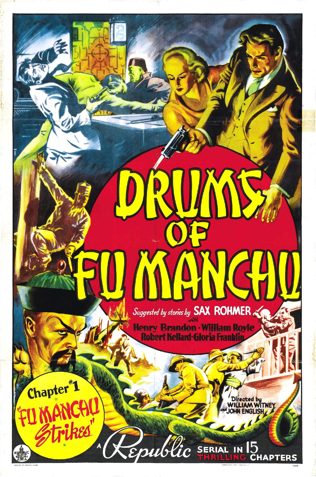 Drums of Fu Manchu - Classic Cliffhanger Movie Serial DVD Henry Brandon