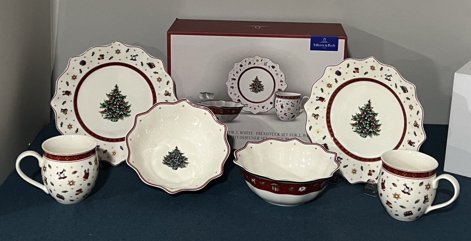 New Villeroy & Boch Toy\'s Delight Breakfast Dinnerware Set for 2 6 Pieces