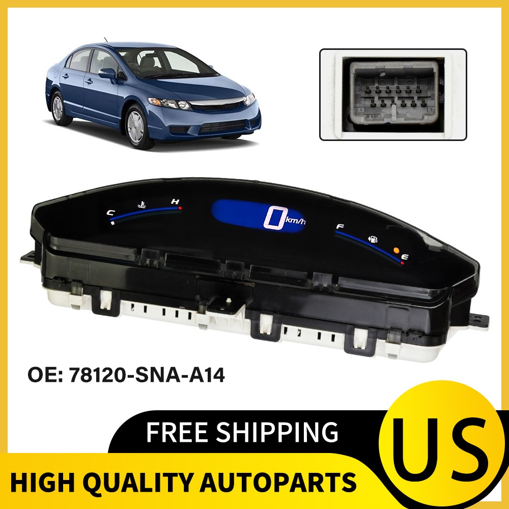 Upper Dash Display Speedometer Gauge Instrument Cluster For 06-11 Honda Civic US