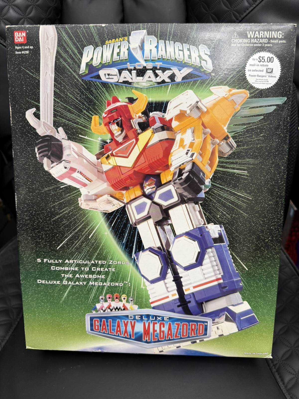 Vintage Bandai 1998 Power Rangers Deluxe Lost Galaxy Megazord Complete In Box