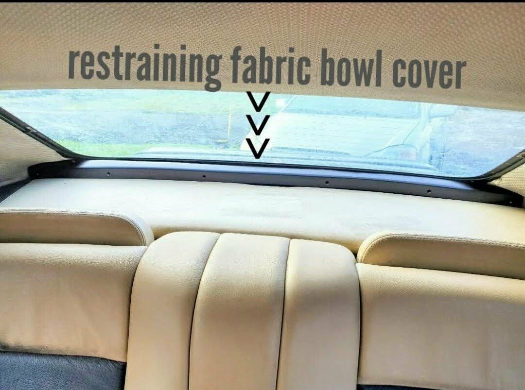 Mercedes A124 W124 Cabriolet convertible soft top restraining bow cover OEM look