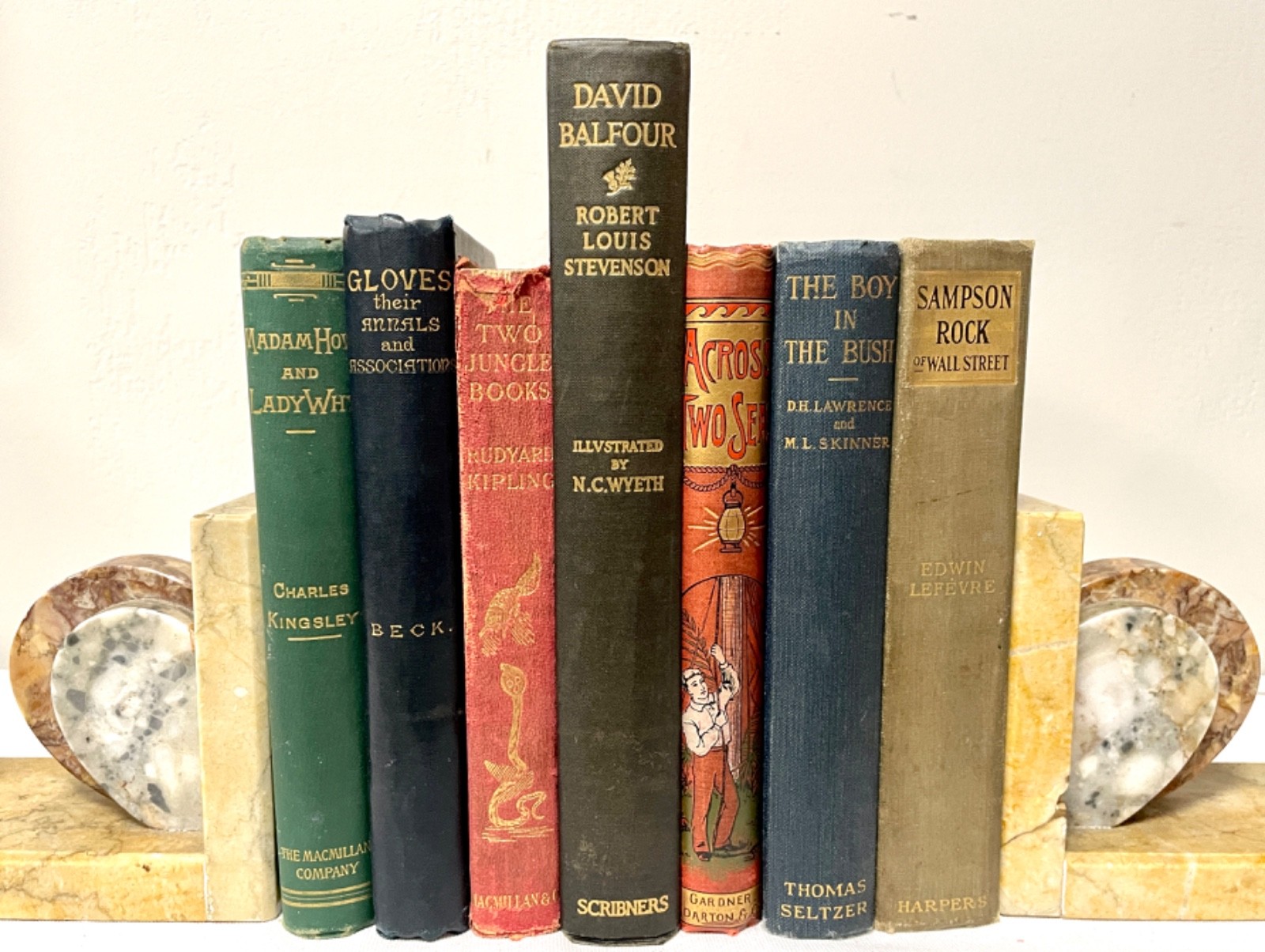 Antique Decorative Book Lot 7 First Edition Books Illust'd Gilt Decor 1883-1933