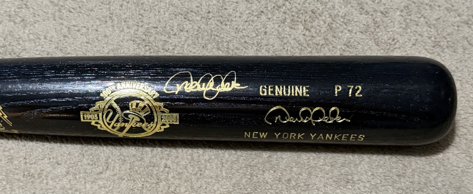 Derek Jeter Signed NY Yankees 100th Anniversary Bat P72 MLB STEINER Derek Jeter Signed NY Yankees 100th Anniversary Bat P72 MLB STEINER