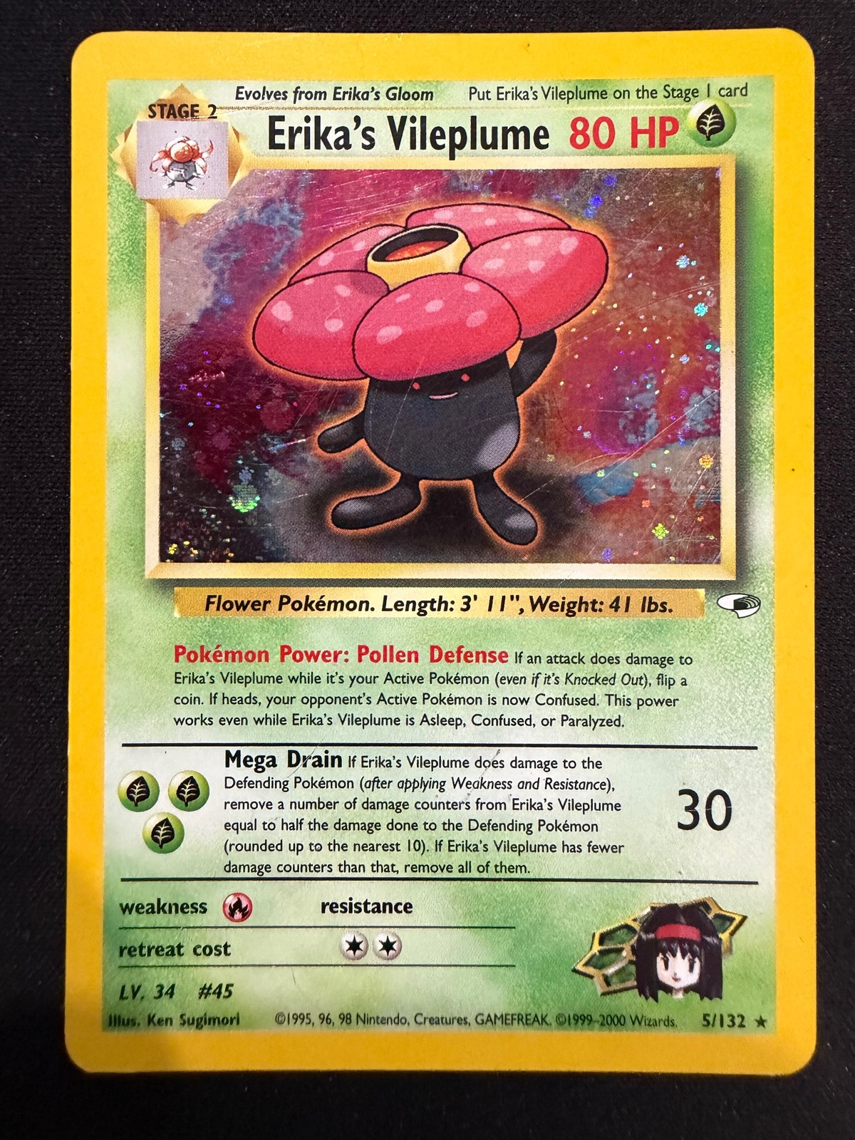 Gym Heroes #005/132 Erika\'s Vileplume  **HP**