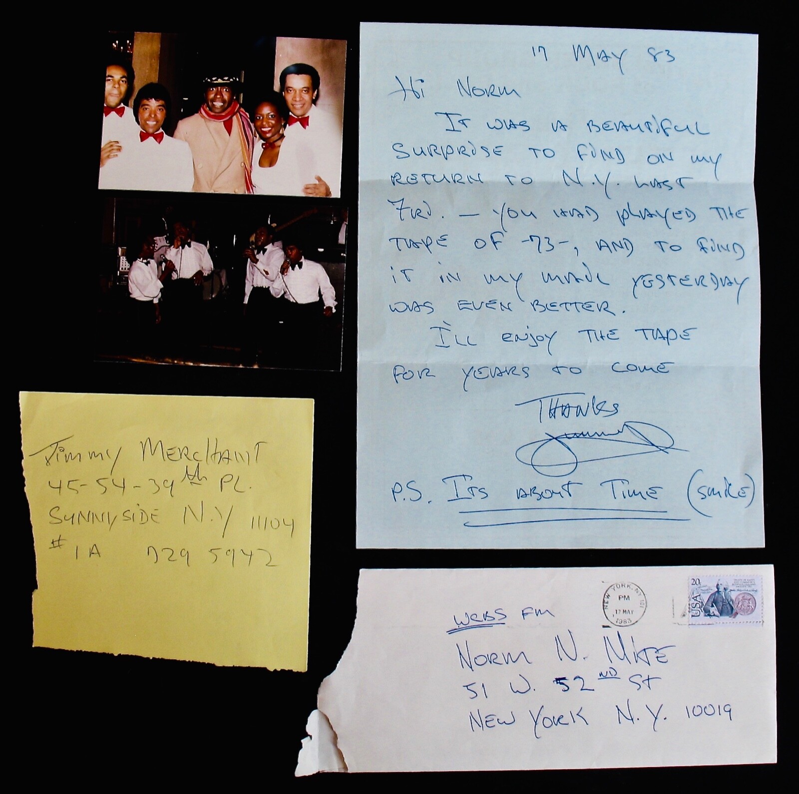 THE TEENAGERS (Frankie Lymon)~Rare Handwritten Letter & Photo Collection w/COA