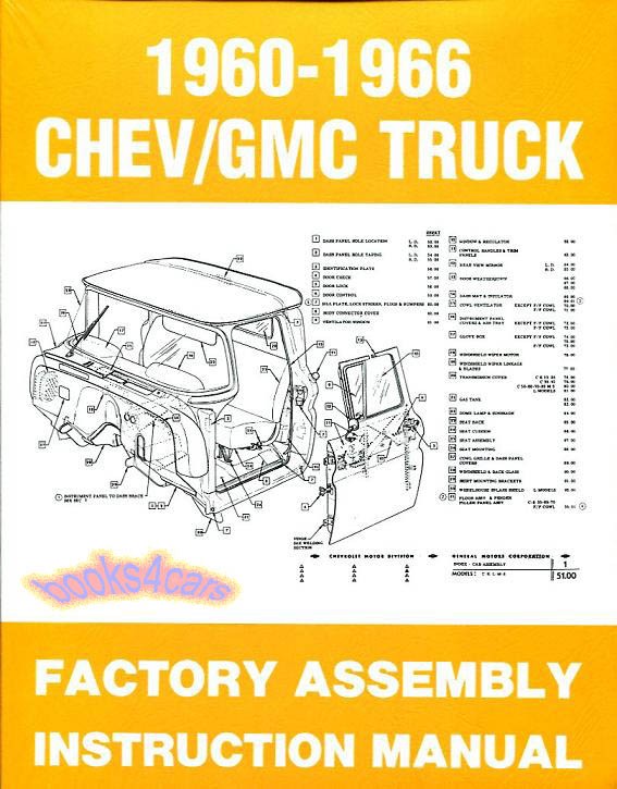 CHEVROLET GMC TRUCK ASSEMBLY MANUAL RESTORATION GUIDE BOOK FACTORY 1960 1966
